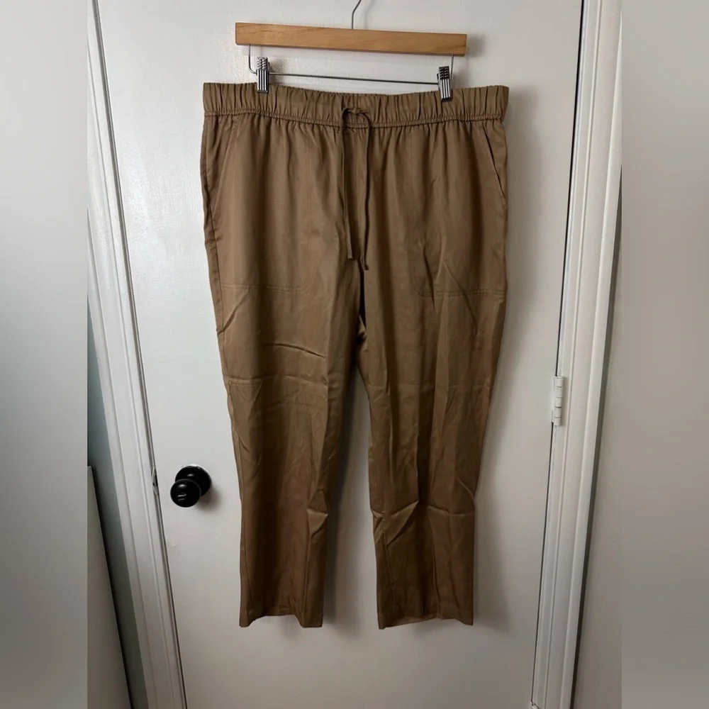Croft & Barrow Women’s Pull On Pants Brown Draw Strings Size XL